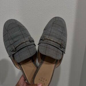 Target Black and White Plaid Loafers